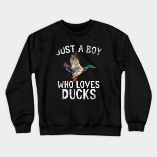 Just A Boy Who Loves Ducks Crewneck Sweatshirt